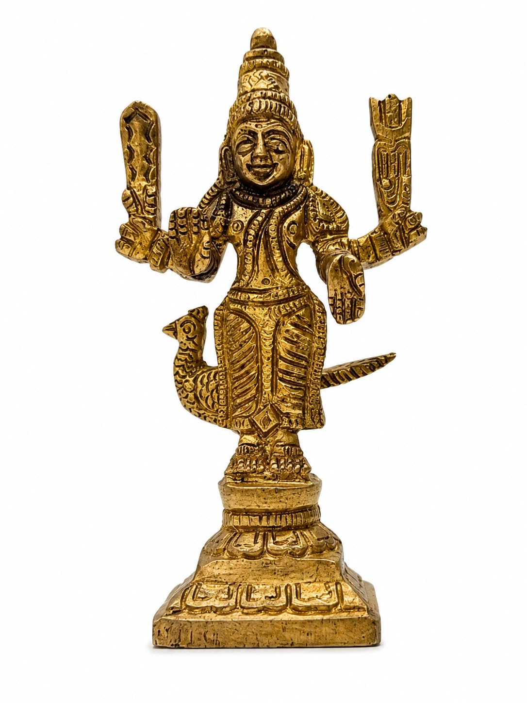 Handcrafted Brass Garuda Statue for Home Temple & Office
